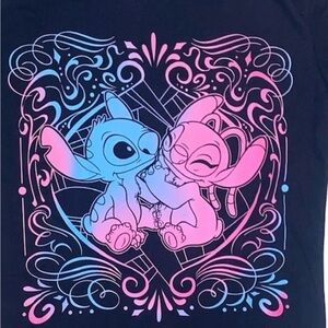 Disney Lelo and Stitch Women’s Junior Graphic Short Sleeve Shirt